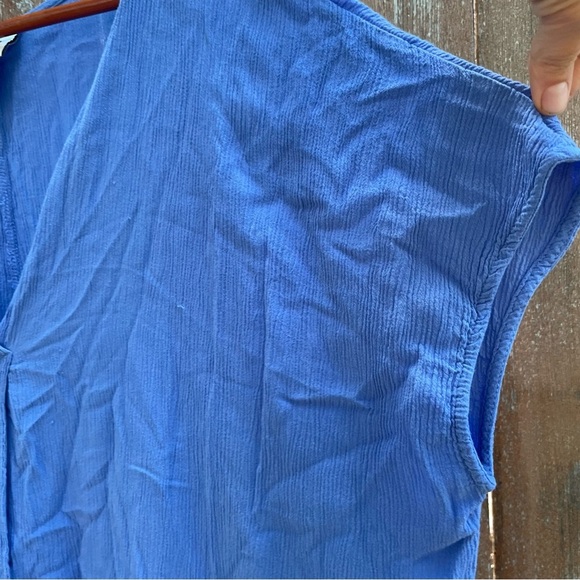 AVA & VIV Women’s Blue V-Neck Cap Sleeve Top Size 3X - Picture 6 of 10